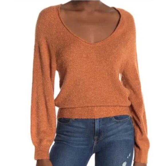 NWT Abound V-Neck Knit Sweater Brown Size Medium - Picture 1 of 10